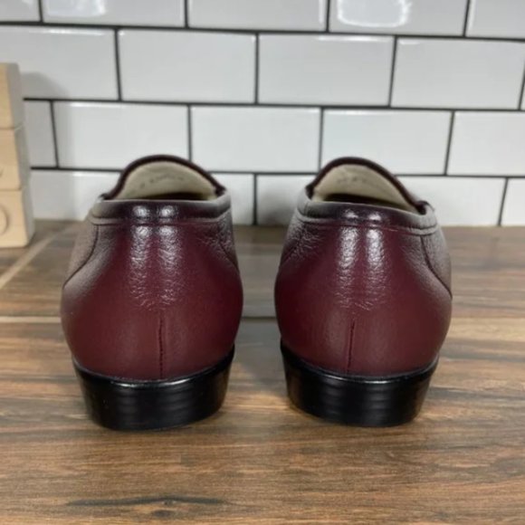 SAS Simplify Womens Size 9.5 Narrow Shoes Antique Wine Leather Comfort Loafer - Picture 8 of 11